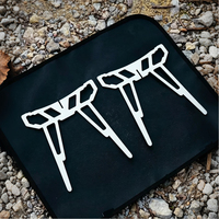 Support de réchaud de camping, grille de barbecue, support de foyer en acier inoxydable, support de grillade détachable pour feu de camp extérieur