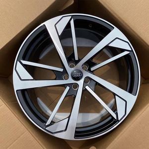 Jantes forgées en stock 18 19 20 21 pouces Noir brillant avec accents rouges 5x112 66,6 mm pour <span class=keywords><strong>Audi</strong></span> RS3 RS5 RS6 RS7 A3 A4 A5 A6 A7 - Product Image 4