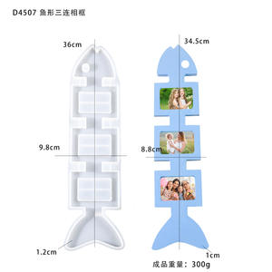 KK156 Océan style <span class=keywords><strong>bateau</strong></span> <span class=keywords><strong>ancre</strong></span> poisson os <span class=keywords><strong>photo</strong></span> cadre silicone moule salon tenture murale <span class=keywords><strong>d</strong></span>écoration - Product Image 6