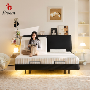 Lit intelligent en cuir King Size, couleur personnalisable, modes de réglage multiples, prévention du ronflement, sommeil réglable, intelligent et électrique - Product Image 2