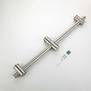 Support de <span class=keywords><strong>douche</strong></span> mural réglable en hauteur/<span class=keywords><strong>angle</strong></span>, en acier inoxydable brossé, barre de <span class=keywords><strong>douche</strong></span> coulissante - Product Image 3