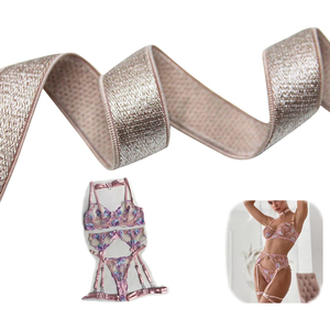 Nhà Máy Tùy Chỉnh Ban Nhạc Đàn Hồi Màu Đồ Lót Satin Đàn Hồi Dây Đeo Vai Ban Nhạc Vải Cho Áo Ngực - Product Image 1