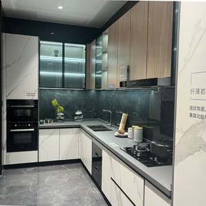 SANTOPOVA Flat Pack Italian High Gloss Kitchen Island <b>Cabinets</b> Luxury Complete Furniture Modern Design Kitchen <b>Cabinets</b> - Product Image 2