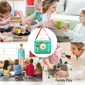 Tablero <span class=keywords><strong>de</strong></span> aprendizaje educativo montessori personalizado, libro <span class=keywords><strong>de</strong></span> historia silencioso <span class=keywords><strong>para</strong></span> niños pequeños, con reloj <span class=keywords><strong>de</strong></span> juguete - Product Image 6