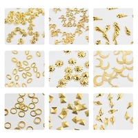 1 sac 200pcs Holographic Nail Art Sequins Glitter Kits Decals 3D Gold Nail Art Decorations