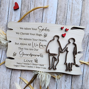 Muestra Gratuita, Letrero de Madera Personalizado para Abuelos, Regalo para Sobrarenos, Letrero de Madera para Parejas del Día de San Valentín, Placa con Nombres de Pareja - Product Image 3