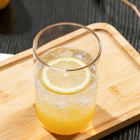 Mug à lait japonais en verre borosilicate à parois fines, 290 ml, pour boissons froides