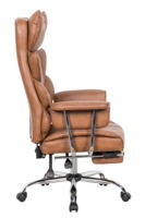 Chaise de bureau de direction contemporaine, réglable en hauteur, pivotante, inclinable, avec dossier haut, en cuir PU, mobilier de luxe
