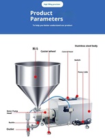 Mesin Pompa Rotor Semi Otomatis 20-5000ml Pengisi Kuantitatif Presisi Tinggi untuk Minuman, Madu, Selai, Kantong/Pouch Stainless Steel 304
