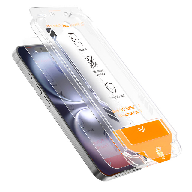 Easy Install 9H Dust Free Auto Alligment Kit 0.33mm Clear 2.5D Phone Screen Protector for iPhone 16 15 14 Pro Max Tempered Glass