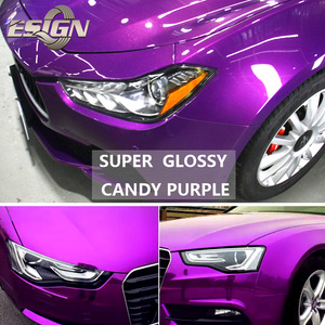AURORAL CANDY PURPLE Película para carrocería de coche Color de alto brillo rollo de embalaje de coche película PET embalaje vinilo color decoración de coche película - Product Image 2