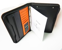 Carpeta de Presentación Multifuncional A4 Personalizada, Portafolio con Cierre para Gerentes, Maletín de Cuero para Negocios y Oficina