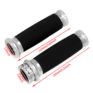 Puños Electrónicos de 1 Pulgada (25mm) para Harley Dyna Softail Touring Road King Street Glide Fat Boy CVO, Puño de Goma para Acelerador - Product Image 4