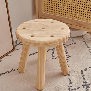 เก้าอี้เด็กไม้เนื้อแข็ง 24x24 สไตล์มินิมอล ทนทาน เก้าอี้เตี้ยสำหรับเด็ก - Product Image 2