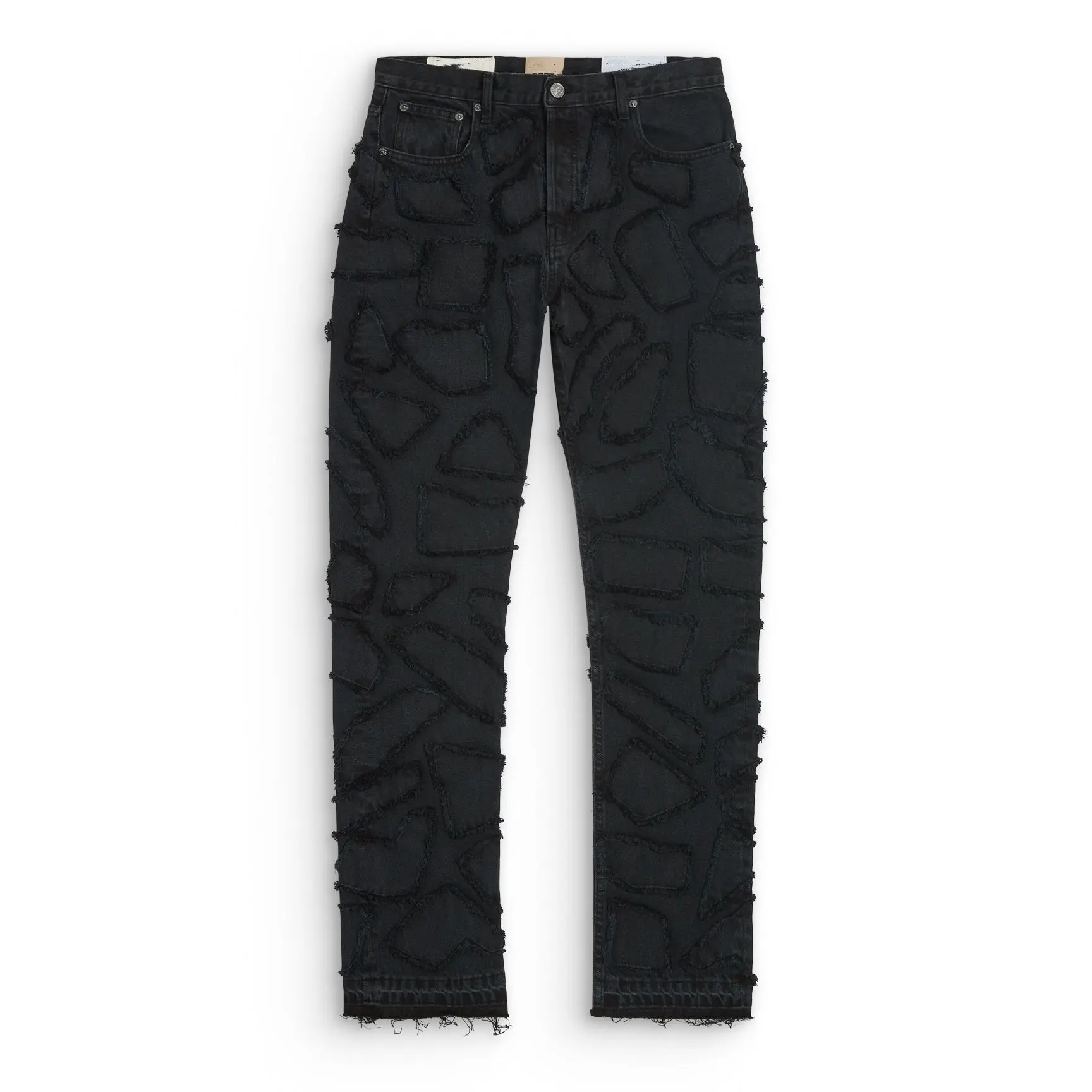 2024 New Slimfit Denim Customized Jeans streetwear Mens destroyed denim slim ripped black men jeans