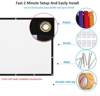 Écran de projection portable universel HaoMing de 150 pouces 16:9, idéal pour la maison, l'extérieur et les voyages, écrans pliables
