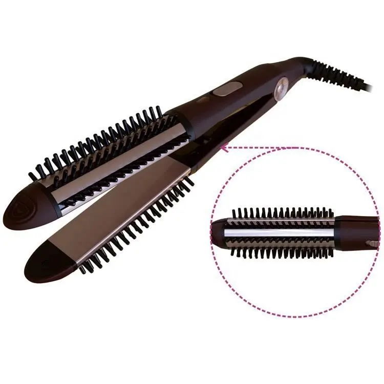 Most popular RYACA new design hair straightener 3 in 1 iron brush hair iron hair straightener