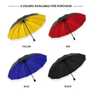 Custom Manual 3 <b>Fold</b> Modern Travel Pongee Umbrella Large Size Black Coating Sun Protection - Product Image 3