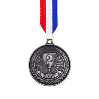 Médailles en métal à motif de conception personnalisé avec lettre et motif de trophée Médaille de couleurs vintage Rubans personnalisés Médaille sportive