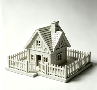 Modèle de coque de maison miniature imprimé en 3D de qualité supérieure pour la création de dioramas, l'aménagement de scènes et l'affichage sur table pour les amateurs.