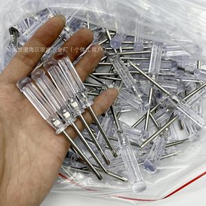 Mini Crystal Handle <b>Screwdriver</b> <b>Set</b> 3mm Phillips Flathead Transparent Nickel Plated Magnetic Diy Tool 100mm - Product Image 2