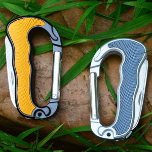 Set di Coltelli Pieghevoli 6-in-1 in Lega di Alluminio Multifunzionale con Moschettone per Campeggio, Escursionismo e Arrampicata in Montagna - Product Image 1