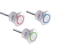 ELEWIND 16MM 1NO IP65 CE pour interrupteur à bouton-poussoir avec lumière 24VDC 50mA