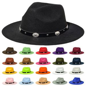 Sombrero Fedora de Fieltro Estilo Británico 2024, Ala Ancha, Unisex, Versátil, Casual, Estilo Vaquero, para Fiestas - Product Image 1