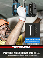 Visseuse sans fil industrielle DIY à moteur sans balais, capacité de 50 clous, alimentation automatique pour cloisons sèches, travail du bois et construction
