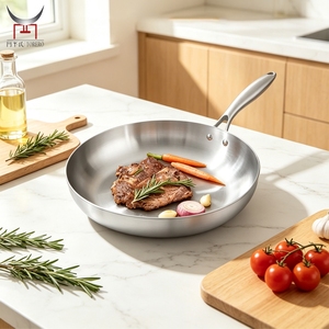 Wajan Penggorengan Stainless Steel Tiga Lapis Pilihan Bahan Stainless Steel 304 & 316, Kompatibel Semua Kompor, Termasuk Induksi - Product Image 5
