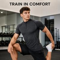 Camiseta de Compresión Elástica para Deportistas Americanos, Secado Rápido, Transpirable, Refrigerante, para Correr, Ciclismo, Entrenamiento Físico y Actividades al Aire Libre