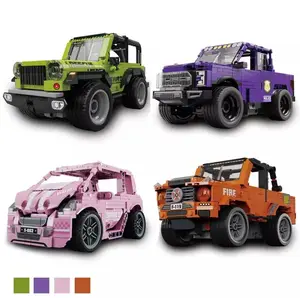 Remote Control STEM 345 Pcs Plastic Building Block Off Road Truck Stem Toy 2.4G Rc Programming Car For Kid