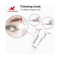 Tondeuse à sourcils électrique FENGFLY moderne en ABS avec lame arrondie – Peigne de précision rechargeable par USB pour l'épilation du visage