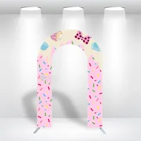 Support de toile de fond en métal en forme d'arche ouverte, cadre tubulaire en métal robuste de 32 mm, pour mariage, anniversaire, baby shower, photomaton, décoration de fête