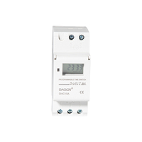 DHC15A 16A LCD 7 Hari Din Rel Pemasangan Timer Mingguan Saklar Digital