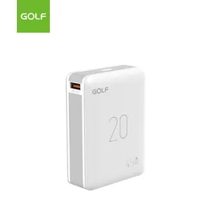 GOLF OEM pengisi daya Cepat powerbank baterai eksternal Lithium grosir PD 45W grosir 4A 5V 20000mAh Power Bank untuk Laptop