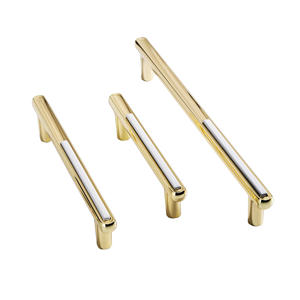 Oukkali grosir furnitur seng logam campuran lemari kabinet dapur menarik hitam putih emas Laci kabinet pegangan kenop pintu - Product Image 4