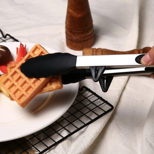 <b>Stainless</b> <b>Steel</b> Food Clips Extended Thickened Tongs For Bread <b>Barbecue</b> Meat Pancakes Hot Pot - Product Image 1