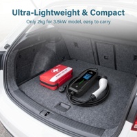 Station de recharge de voiture à courant réglable, longueur de câble 5M/6M/7M/10M, type 2, norme européenne, chargeur EV portable 11 kW