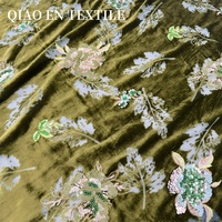 Sacs de mariage en velours Jacquard de broderie de perles tridimensionnelles de fleur brûlée en soie artificielle robuste haut de gamme