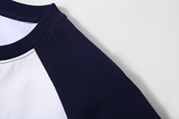 T-shirt à manches courtes raglan 250 g/m², T-shirt de baseball vierge en gros pour sublimation/broderie, livraison directe disponible