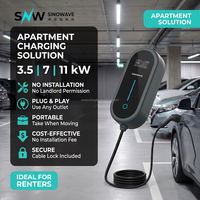 Chargeur EV portable conforme FCC 3,5 kW SAE J1772 16A pour usage domestique compact avec indicateur LED