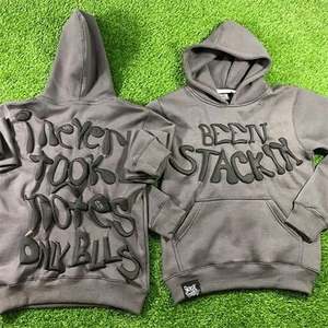 Vêtements de rue personnalisés sweats à capuche pour hommes sweats pull surdimensionné pull en polaire lourde pull à capuche avec impression bouffante 3d - Product Image 3
