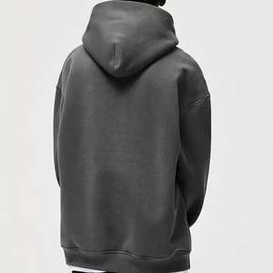 Sweat à capuche de rue unisexe 100% coton personnalisé surdimensionné 3D gaufré bouffée imprimé tricoté quantité minimale de commande bas anti-rétrécissement pour hommes - Product Image 4