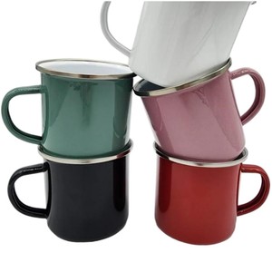OEM Outdoor Camping Custom Printed Colored Pantone Color Enamel <strong>Tin</strong> Coffee Cup Enamelware <strong>Mug</strong> - Product Image 1