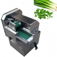 Máquina Cortadora y Trituradora de Vegetales de Hoja Eléctrica Automática de Acero Inoxidable de Grado Alimenticio para Espinaca, Lechuga y Pimiento
