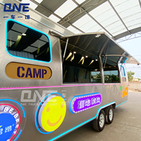 Camions de nourriture mobiles commerciaux avec des chariots de nourriture de hot-dog de cuisine