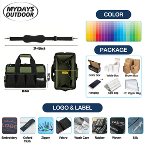 Borsa Porta Attrezzi Multiuso Mydays per Esterni, con Tasche Multiple, per Elettricisti, Falegnami e Riparatori, Utilizzabile a Spalla o a Mano - Product Image 2
