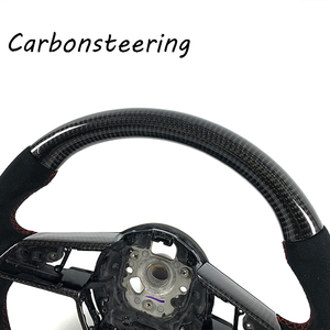 Volant en fibre de carbone véritable de qualité supérieure pour <span class=keywords><strong>Audi</strong></span> R8 V8 <span class=keywords><strong>V10</strong></span> 42 4S, personnalisation sportive en forme de D, amélioration des performances intérieures - Product Image 2