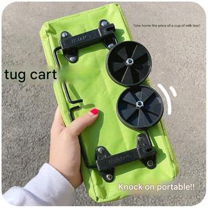 Portable Shopping Cart <b>Foldable</b> Grocery <b>Trolley</b> with Wheels Large Capacity for Travel Market and Daily Use - Product Image 2